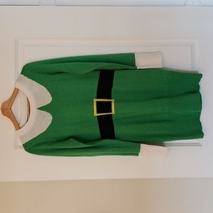 Christmas elf sweater dress